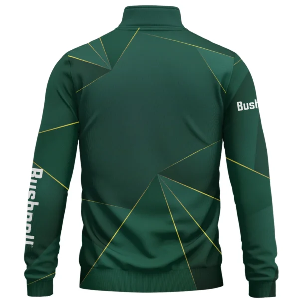 Bushnell Golf Brand Exclusive Logo All Over Print Quarter Zip Sweatshirt HOGF310525A01BUG - Dark Green - Image 2