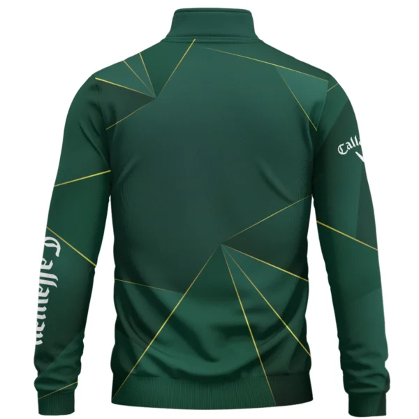 Callaway Brand Exclusive Logo All Over Print Quarter Zip Sweatshirt HOGF310525A01CLW - Dark Green - Image 2