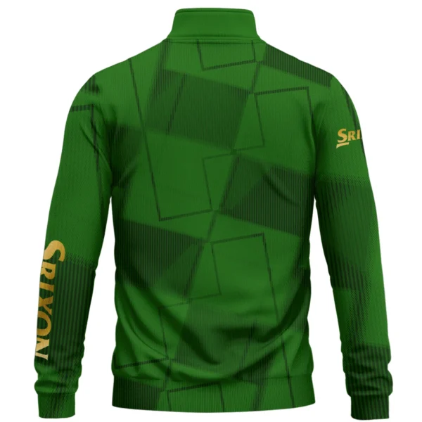 Srixon Brand Exclusive Logo All Over Print Quarter Zip Sweatshirt HOGF030625A01SR - Green - Image 2