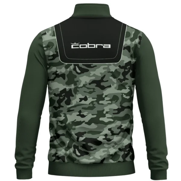Cobra Golf Brand Exclusive Logo All Over Print Quarter Zip Sweatshirt  HOGOF280525A01CB - Green - Image 3