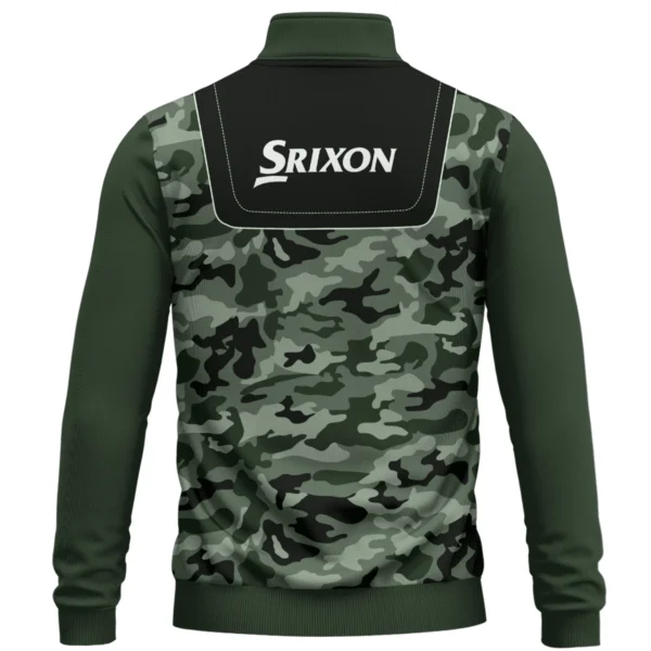 Srixon Brand Exclusive Logo All Over Print Quarter Zip Sweatshirt  HOGOF280525A01SR - Green - Image 3