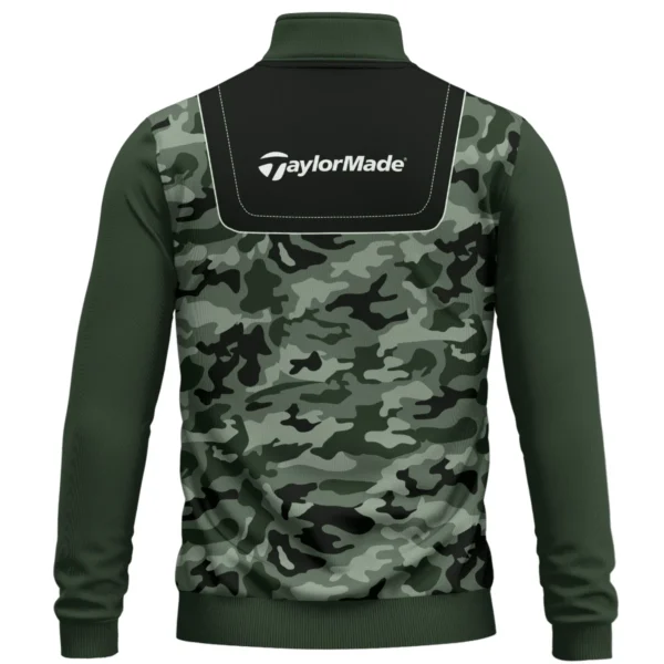 TaylorMade Brand Exclusive Logo All Over Print Quarter Zip Sweatshirt  HOGOF280525A01TM - Green - Image 3