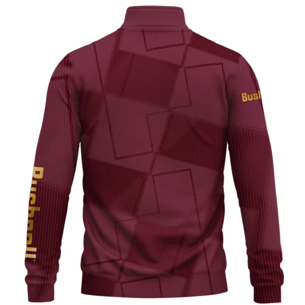 Bushnell Golf Brand Exclusive Logo All Over Print Quarter Zip Sweatshirt HOGF030625A01BUG - Maroon - Image 2