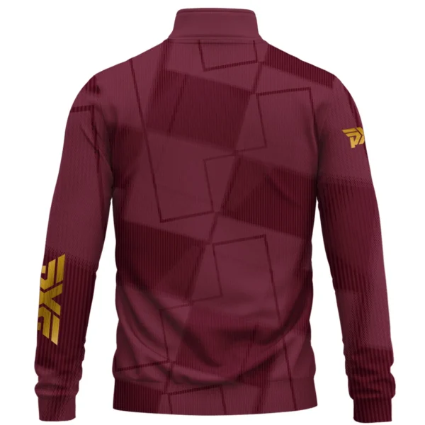 PXG Brand Exclusive Logo All Over Print Quarter Zip Sweatshirt HOGF030625A01PXG - Maroon - Image 2