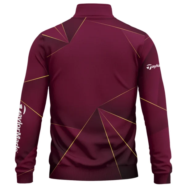 TaylorMade Brand Exclusive Logo All Over Print Quarter Zip Sweatshirt  HOGF310525A01TM - Maroon - Image 2