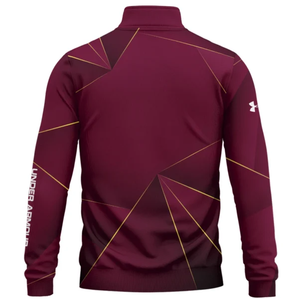 Under Armour Brand Exclusive Logo All Over Print Quarter Zip Sweatshirt HOGF310525A01UA - Maroon - Image 2