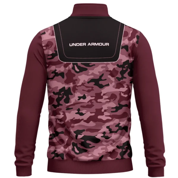 Under Armour Brand Exclusive Logo All Over Print Quarter Zip Sweatshirt  HOGOF280525A01UA - Maroon - Image 3