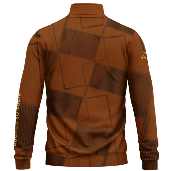 Birds of Condor Brand Exclusive Logo All Over Print Quarter Zip Sweatshirt HOGF030625A01BOC - Orange - Image 2