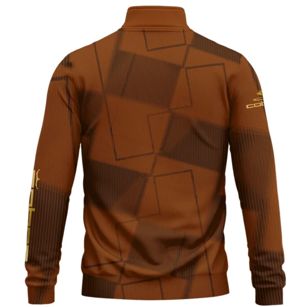 Cobra Golf Brand Exclusive Logo All Over Print Quarter Zip Sweatshirt HOGF030625A01CB - Orange - Image 2