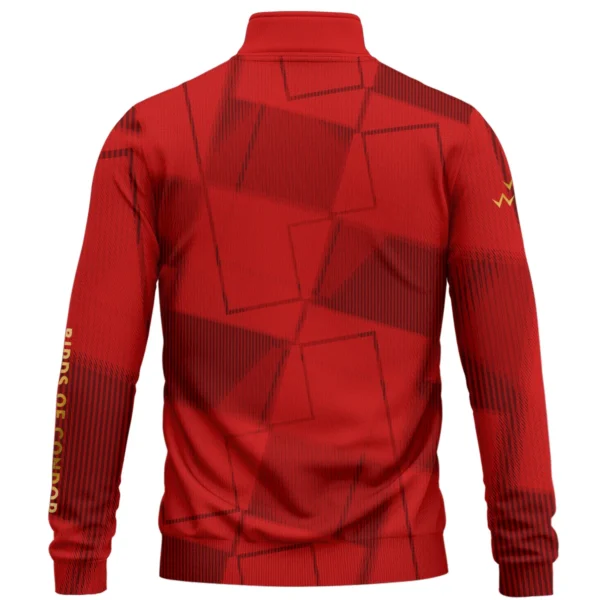 Birds of Condor Brand Exclusive Logo All Over Print Quarter Zip Sweatshirt HOGF030625A01BOC - Red - Image 2
