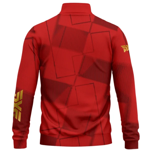 PXG Brand Exclusive Logo All Over Print Quarter Zip Sweatshirt HOGF030625A01PXG - Red - Image 2