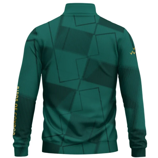 Birds of Condor Brand Exclusive Logo All Over Print Quarter Zip Sweatshirt HOGF030625A01BOC - Teal Green - Image 2
