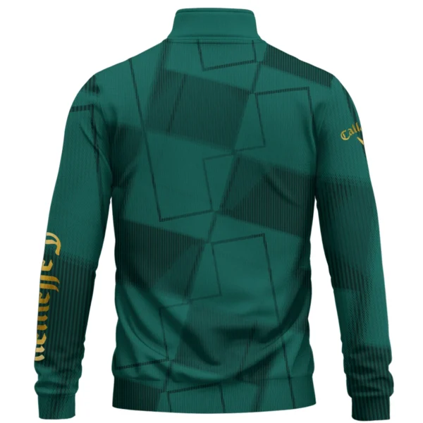 Callaway Brand Exclusive Logo All Over Print Quarter Zip Sweatshirt HOGF030625A01CLW - Teal Green - Image 2