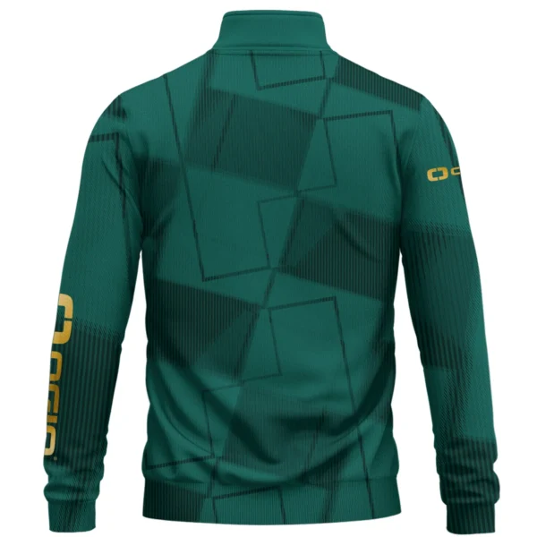 Ogio Brand Exclusive Logo All Over Print Quarter Zip Sweatshirt HOGF030625A01OG - Teal Green - Image 2