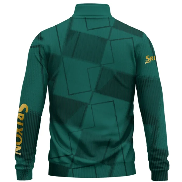 Srixon Brand Exclusive Logo All Over Print Quarter Zip Sweatshirt HOGF030625A01SR - Teal Green - Image 2