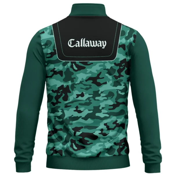 Callaway Brand Exclusive Logo All Over Print Quarter Zip Sweatshirt  HOGOF280525A01CLW - Teal Green - Image 3