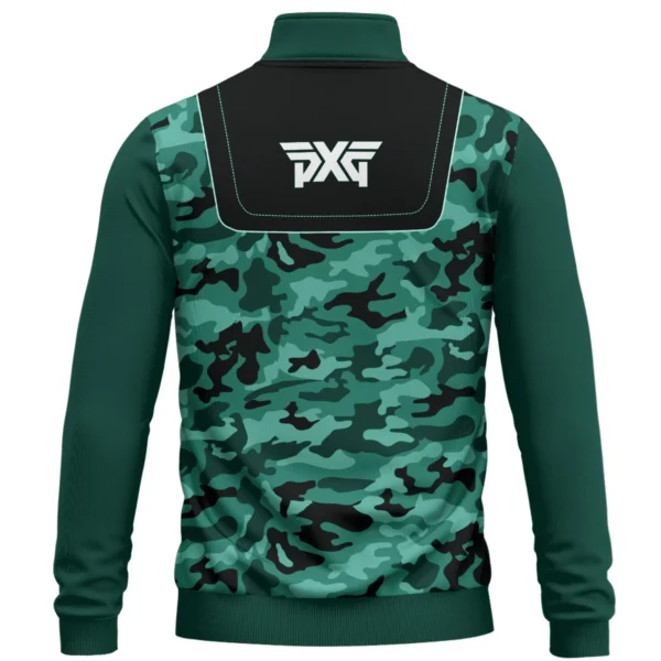 PXG Brand Exclusive Logo All Over Print Quarter Zip Sweatshirt  HOGOF280525A01PXG - Teal Green - Image 3