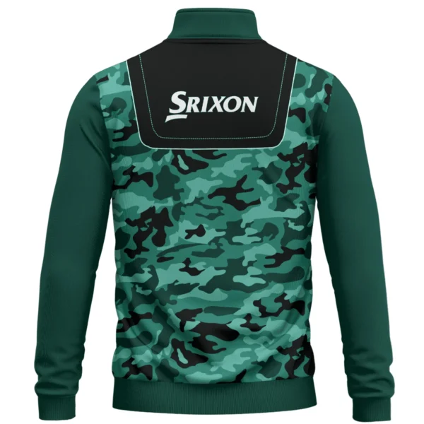 Srixon Brand Exclusive Logo All Over Print Quarter Zip Sweatshirt  HOGOF280525A01SR - Teal Green - Image 3