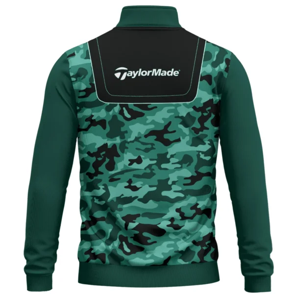 TaylorMade Brand Exclusive Logo All Over Print Quarter Zip Sweatshirt  HOGOF280525A01TM - Teal Green - Image 3