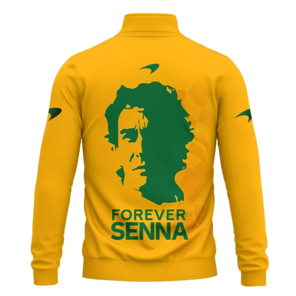 Forever Senna McLaren Formula One Exclusive Quarter-Zip Sweatshirt BLF1190525A3QZS - Image 3
