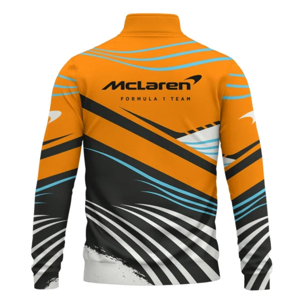 Waves Pattern McLaren F1 Exclusive Quarter-Zip Sweatshirt BLF131525A1QZS - Image 3