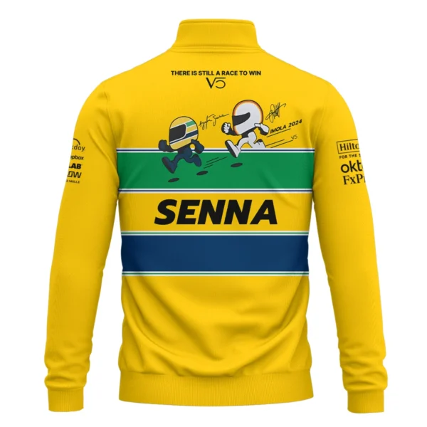Ayrton Senna The Racing Legend McLaren F1 Exclusive Quarter-Zip Sweatshirt BLF13625A1QZS - Image 3