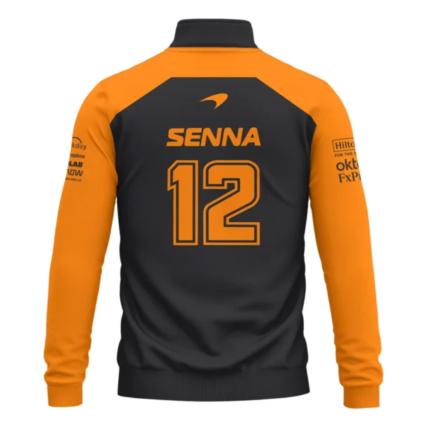 Ayrton Senna The Racing Legend McLaren F1 Exclusive Quarter-Zip Sweatshirt BLF16625A1QZS - Image 3
