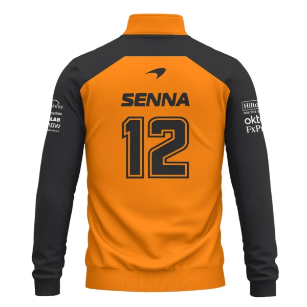 Ayrton Senna The Racing Legend McLaren F1 Exclusive Quarter-Zip Sweatshirt BLF16625A2QZS - Image 3
