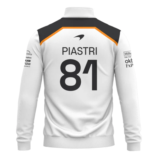 Oscar Piastri OP81 McLaren F1 Exclusive Quarter-Zip Sweatshirt BLF19625A3QZS - Image 3