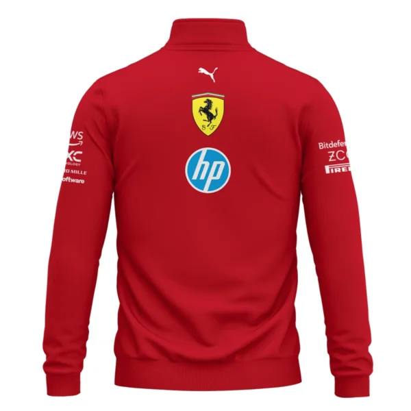 2025 Scuderia Ferrari F1 Special Edition Quarter-Zip Sweatshirt BLFRR4625A3QZS - Image 3
