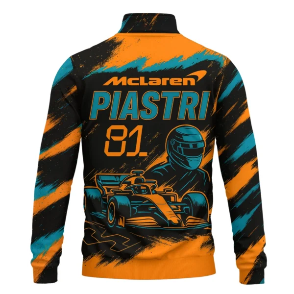 Piastri 81 McLaren F1 Exclusive Quarter-Zip Sweatshirt BLMCL1625A1QZS - Image 3