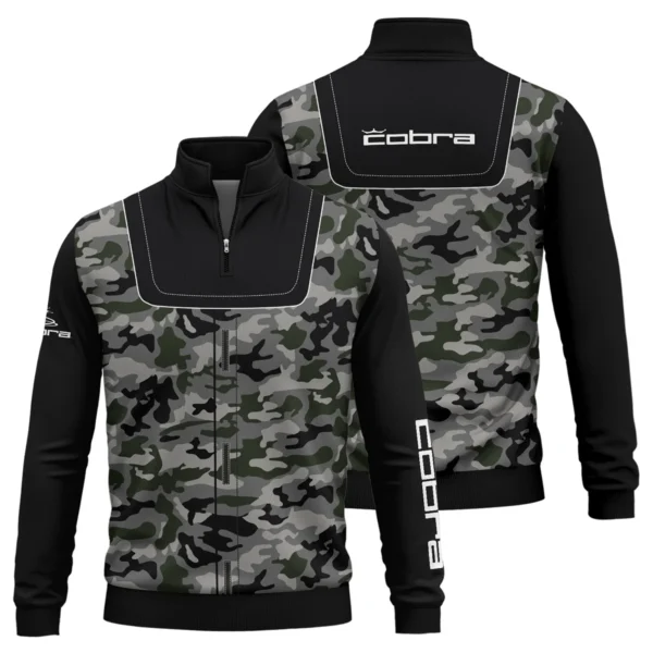 Cobra Golf Brand Exclusive Logo All Over Print Quarter Zip Sweatshirt  HOGOF280525A01CB - ArmyGreen