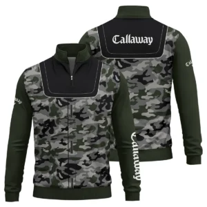 Callaway Brand Exclusive Logo All Over Print Quarter Zip Sweatshirt HOGOF280525A01CLW - Army Green
