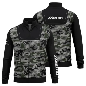 Mizuno Brand Exclusive Logo All Over Print Quarter Zip Sweatshirt HOGOF280525A01MIZ - Army Green