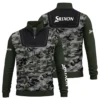 Srixon Brand Exclusive Logo All Over Print Quarter Zip Sweatshirt  HOGOF280525A01SR - Army Green
