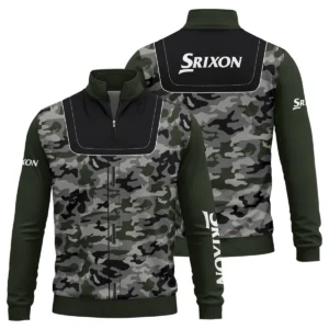 Srixon Brand Exclusive Logo All Over Print Quarter Zip Sweatshirt  HOGOF280525A01SR - Army Green