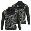 TaylorMade Brand Exclusive Logo All Over Print Quarter Zip Sweatshirt  HOGOF280525A01TM - Army Green