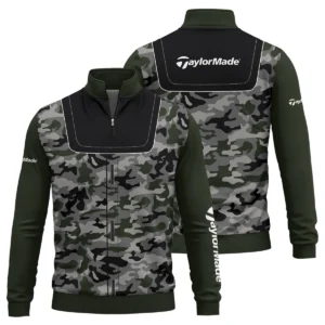 TaylorMade Brand Exclusive Logo All Over Print Quarter Zip Sweatshirt HOGOF280525A01TM - Army Green