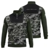 TravisMathew Brand Exclusive Logo All Over Print Quarter Zip Sweatshirt  HOGOF280525A01TRA - ArmyGreen