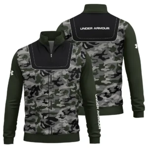 Under Armour Brand Exclusive Logo All Over Print Quarter Zip Sweatshirt  HOGOF280525A01UA - Army Green