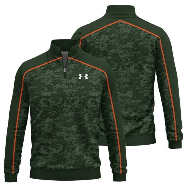 Under Armour Brand Exclusive Logo All Over Print Quarter Zip Sweatshirt HOGOF290525A01UA - Army Green - Image 3