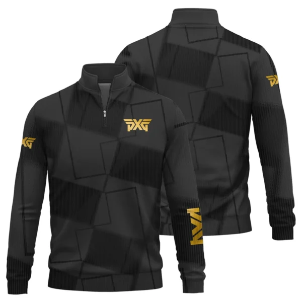 PXG Brand Exclusive Logo All Over Print Quarter Zip Sweatshirt HOGF030625A01PXG - Black - Image 3