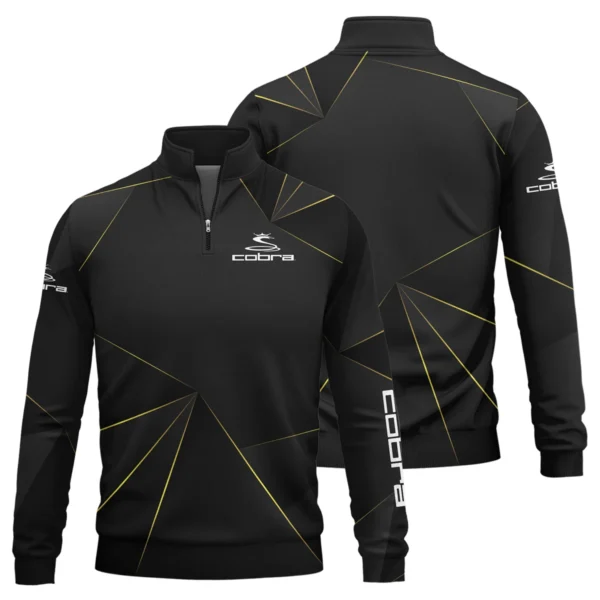 Cobra Golf Brand Exclusive Logo All Over Print Quarter Zip Sweatshirt HOGF310525A01CB - Black - Image 3