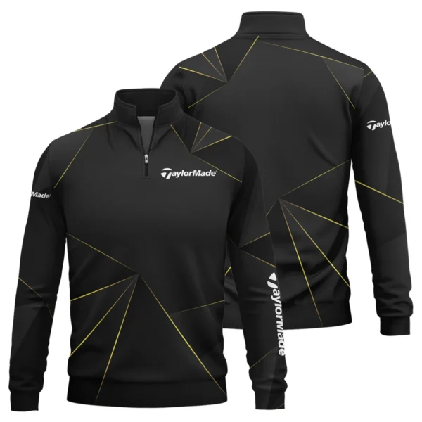 TaylorMade Brand Exclusive Logo All Over Print Quarter Zip Sweatshirt  HOGF310525A01TM - Black - Image 3