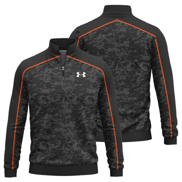 Under Armour Brand Exclusive Logo All Over Print Quarter Zip Sweatshirt HOGOF290525A01UA - Black - Image 3