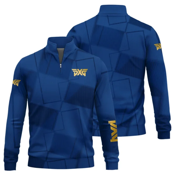PXG Brand Exclusive Logo All Over Print Quarter Zip Sweatshirt HOGF030625A01PXG - Blue - Image 3