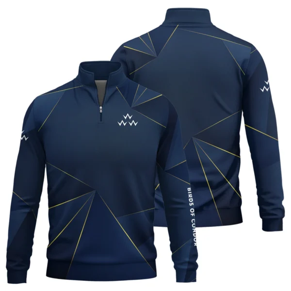 Birds of Condor Brand Exclusive Logo All Over Print Quarter Zip Sweatshirt HOGF310525A01BOC - Blue - Image 3