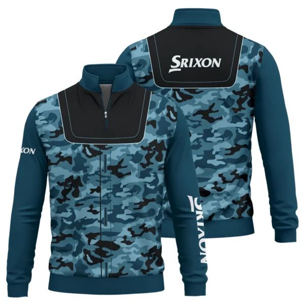 Srixon Brand Exclusive Logo All Over Print Quarter Zip Sweatshirt  HOGOF280525A01SR - Blue