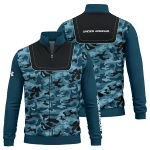 Under Armour Brand Exclusive Logo All Over Print Quarter Zip Sweatshirt HOGOF280525A01UA - Blue