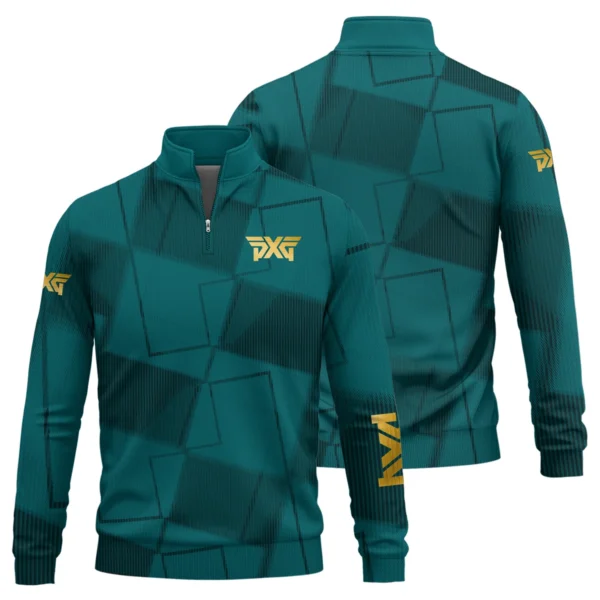 PXG Brand Exclusive Logo All Over Print Quarter Zip Sweatshirt HOGF030625A01PXG - Cyan - Image 3